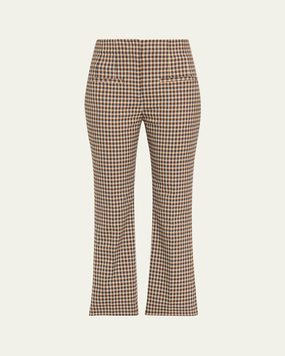 Kean Houndstooth Slim Cropped Pants